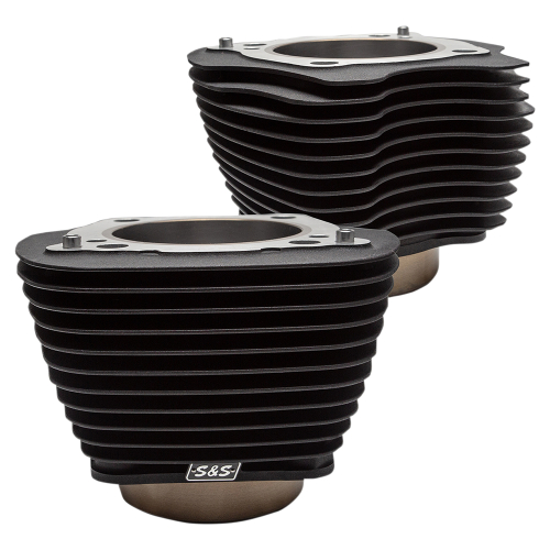 S&S Cycle - S&S Cycle M8 128in. Big Bore Cylinder - 4.250 Bore, Non-Highlighted Fins  - Black - 910-0683