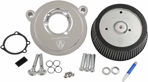 Arlen Ness - Arlen Ness Big Sucker Stage I Air Filter Kit w/ Synthetic Filter - Chrome - 50-515