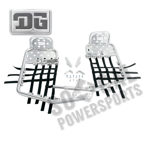 DG Performance - DG Performance HG Alloy Series Nerf Bars - Black Bar - Blue Web - 607-8450