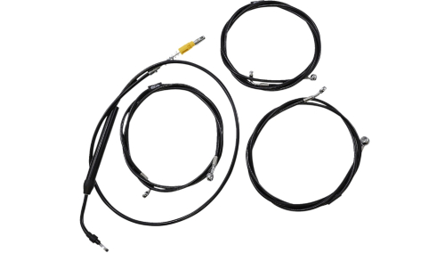 LA Choppers - LA Choppers Standard Cable/Brake Line Kit - Stock Ape Hanger - Midnight - LA-8058KT-08M