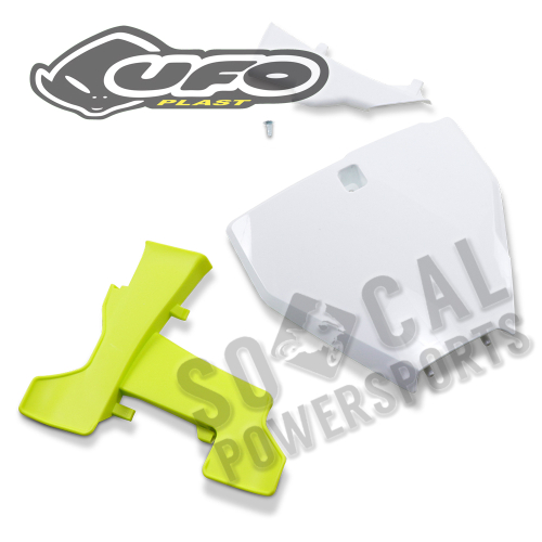 UFO Plastics - UFO Plastics Front Number Plate - White - HU03395041