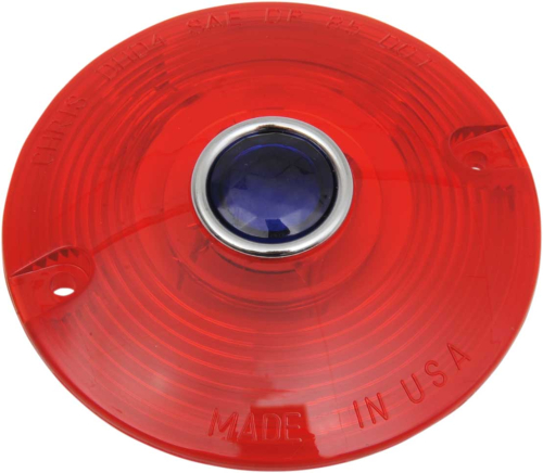 Chris Products - Chris Products Turn Signal Lens - Red with Blue Dot - DHD4RB