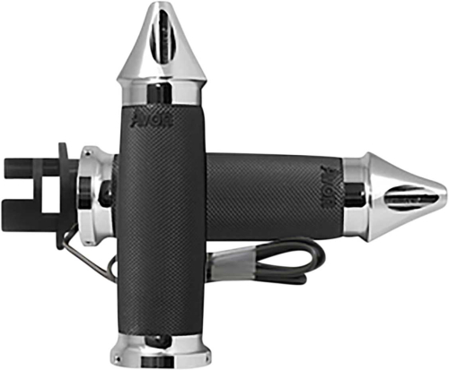 Avon Grips - Avon Grips Custom Spike Heated Grips - Chrome - MT-IN-CC-85-S-H
