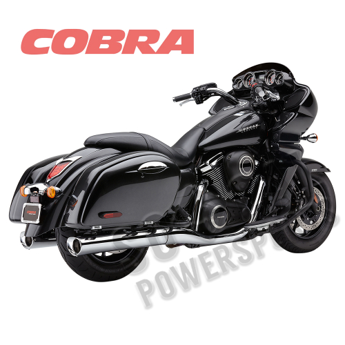 Cobra - Cobra Classic 4in. Slip-On w/ Scalloped-Chrome Tip - 4228