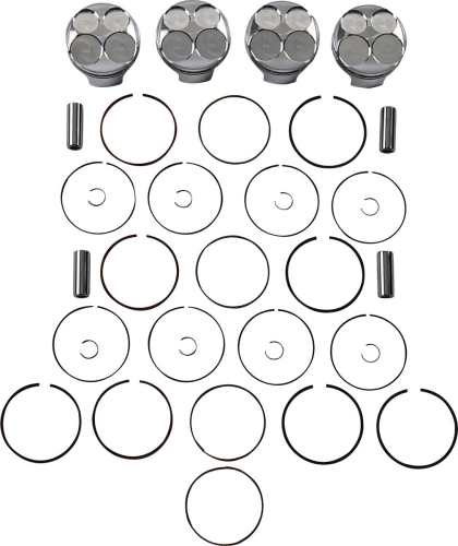 J.E. Pistons - J.E. Pistons FSR Piston Kit - 2.00mm Oversize to 69.00mm, 13.5:1 Compression - 262277