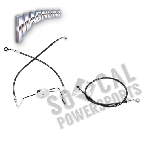 Magnum - Magnum Black Coated XR Stainless Front Brakeline Kit - 23in. Upper Brake Length - SBC1304-23