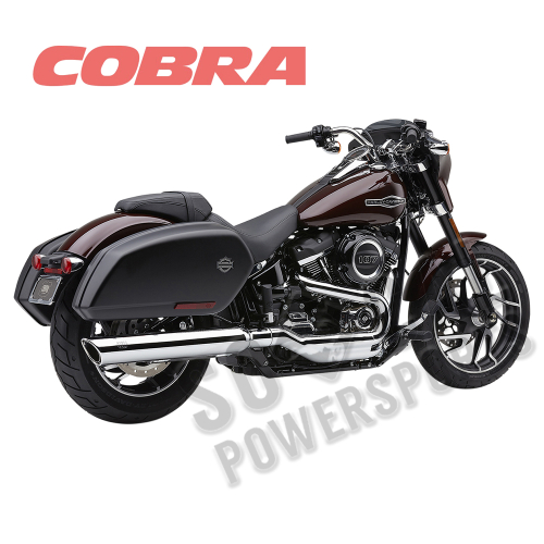 Cobra - Cobra 909 Twins Slip-Ons - Chrome - 6520