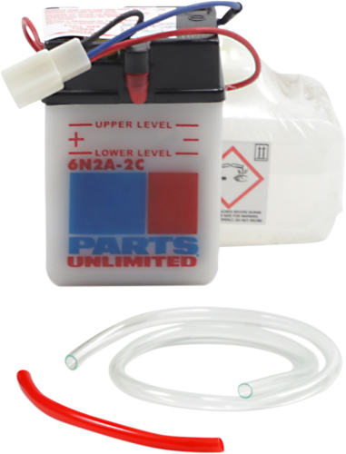 Parts Unlimited - Parts Unlimited 6V Conventional Battery Kit - 6N2A-2C-FP