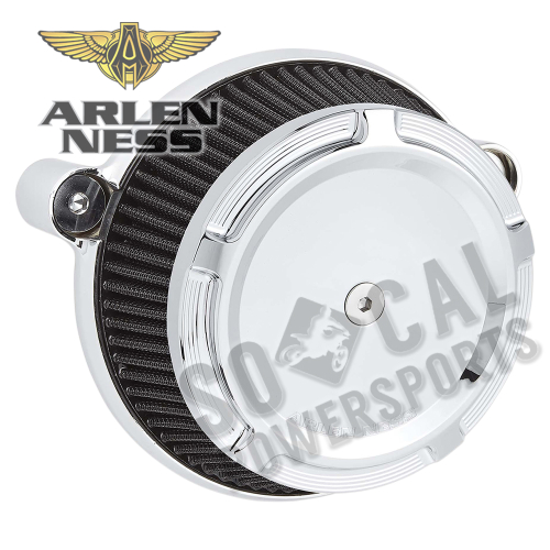 Arlen Ness - Arlen Ness Big Sucker Stage I Air Filter Kit - Beveled - Chrome - 18-314