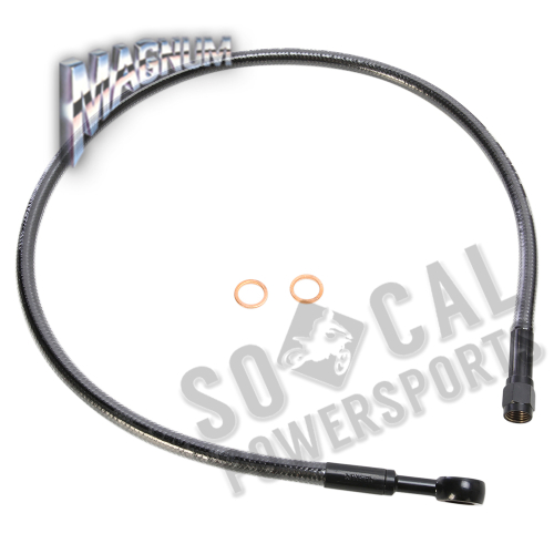 Magnum - Magnum Black Pearl Designer Series ABS Front Upper Brake Line - 10mm. 180deg. Banjo - 25in. - AS47625