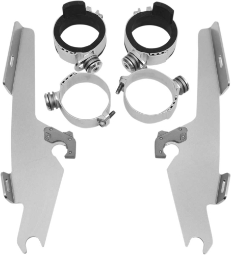 Memphis Shades - Memphis Shades Trigger-Lock Mount Kit for Batwing Fairing and Fats/Slim Windshields - Polished - MEM8980