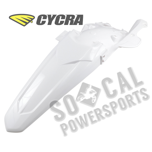 Cycra - Cycra Powerflow Rear Fender - White - 1CYC-1515-42