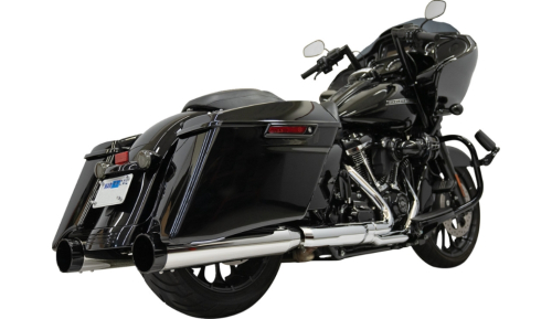 Bassani Manufacturing - Bassani Manufacturing 4-1/2in. Slip-On Mufflers - Chrome - 1F745