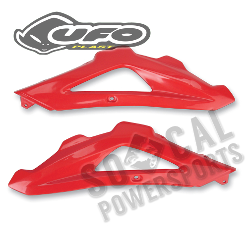 UFO Plastics - UFO Plastics Upper Radiator Covers - Red - HU03316-062