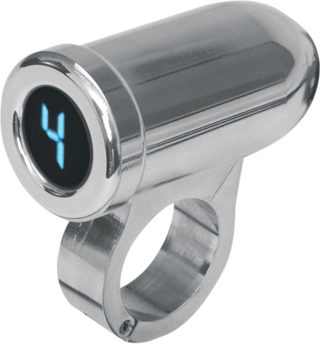 Dakota Digital - Dakota Digital PGR-1000 Series Programmable Gear Indicator - 1in. Handlebar Mount - Chrome/Blue - PGR-1100