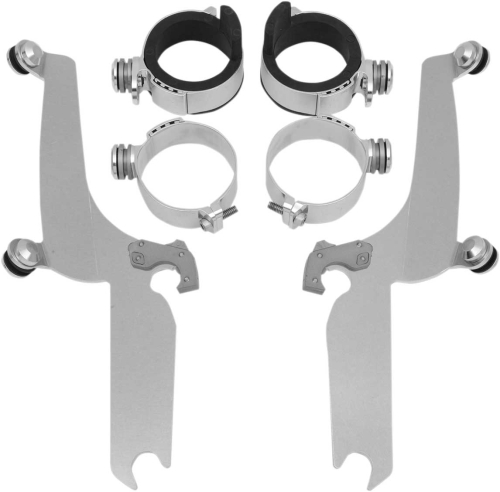 Memphis Shades - Memphis Shades Trigger-Lock Mount Kit for Sportshield Windshields - Polished - MEM8932