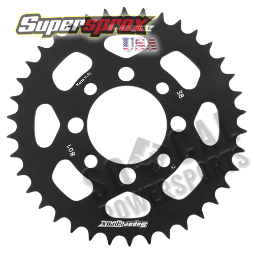 Supersprox - Supersprox Aluminum Rear Sprocket - 38T - RAL-801-38-BLK
