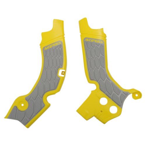 Acerbis - Acerbis X-Grip Frame Guards - Gray/Yellow - 2630531120