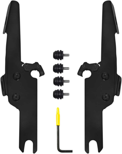 Memphis Shades - Memphis Shades Trigger-Lock Mount Kit for Batwing Fairing and Fats/Slim Windshields - Black - MEB2041