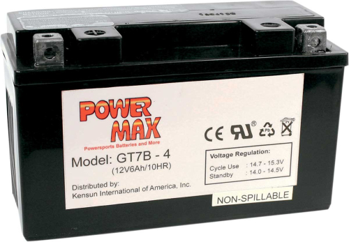 Power Max - Power Max Maintenence-Free Battery - GT7B-4