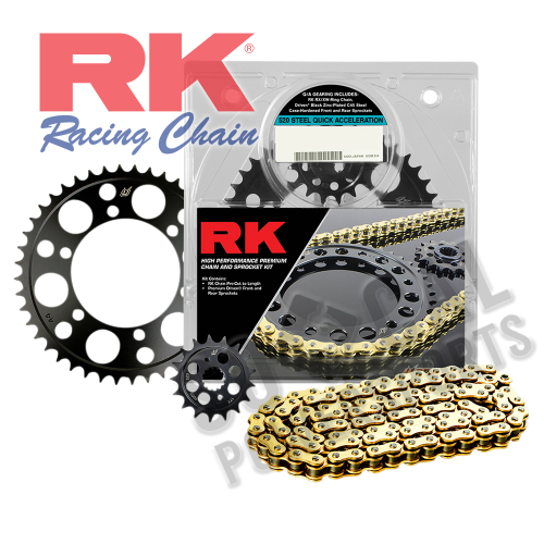 RK - RK OEM Replacement Chain and Sprocket Kit - Gold - 3136-990EG