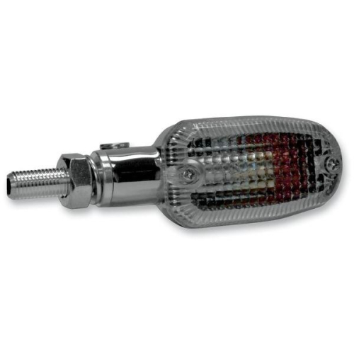 K&S Technologies - K&S Technologies Chrome Aluminum Marker Lights - Oblong with Smoke Lens - Single Filament - 25-8302CM