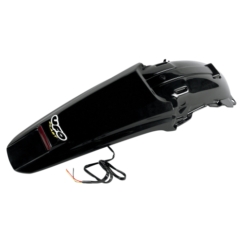 UFO Plastics - UFO Plastics Enduro Rear Fender with LED Light - Black - HO04603-001
