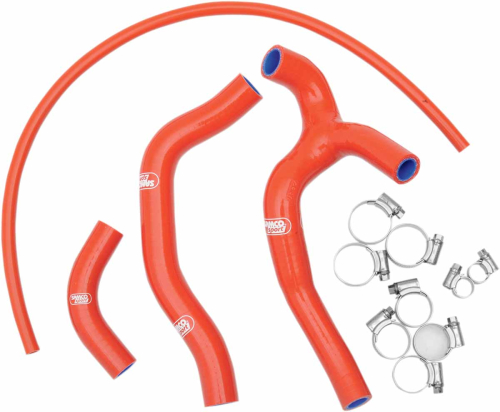 Moose Racing - Moose Racing Radiator Hose/Clamp Kit - Red - MBU-HON-28-RD