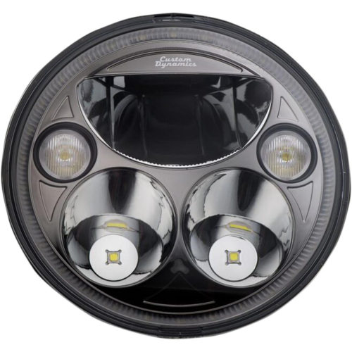 Custom Dynamics - Custom Dynamics 7in. TruBeam Headlights - Black/Chrome Reflector - CDTB-7-IF-B
