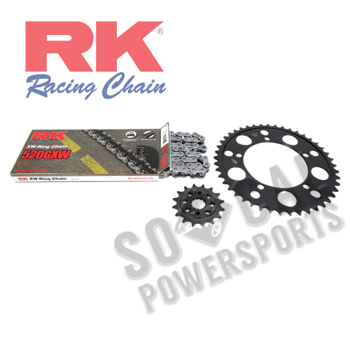 RK - RK Quick Acceleration Chain Kit with Steel Sprocket - Natural - 3076-069P