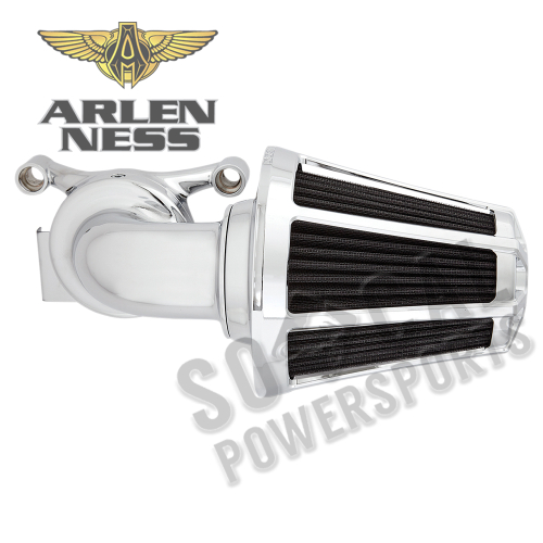 Arlen Ness - Arlen Ness Monster Sucker Air Cleaner Kit with Cover - Beveled - Chrome - 81-018
