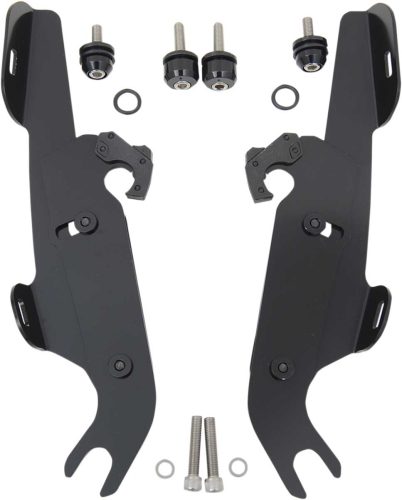 Memphis Shades - Memphis Shades Trigger-Lock Mount Kit for Batwing Fairing and Fats/Slim Windshields - Black - MEM8988
