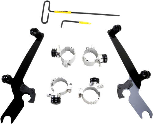 Memphis Shades - Memphis Shades Trigger-Lock Mount Kit for Sportshield Windshields - Black - MEB2000
