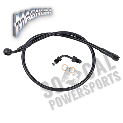 Magnum - Magnum Black Coated XR Stainless Upper Front Brakeline Kit with Black Fittings - 27in. Total Length - SBB1501-27