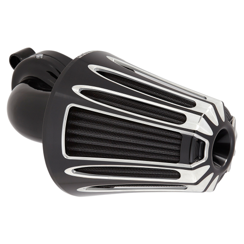 Arlen Ness - Arlen Ness Monster Sucker Air Cleaner Kit with Cover - Deep Cut - Black - 81-004