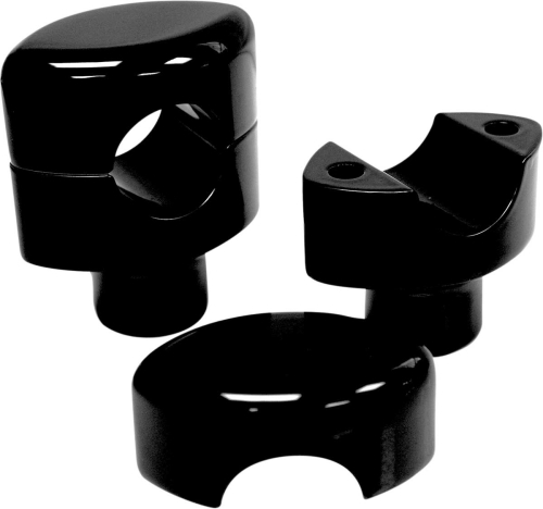 LA Choppers - LA Choppers Hefty Smooth Riser for 1-1/4in. Handlebar - 1-1/2in. Tall - Black - LA-7406-01B