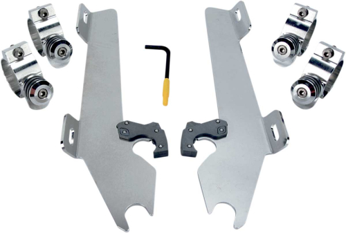 Memphis Shades - Memphis Shades Trigger-Lock Mount Kit for Batwing Fairing - Polished - MEK1945