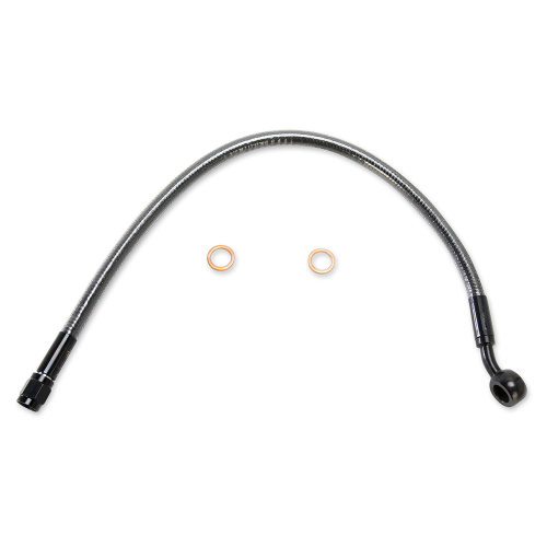 Magnum - Magnum Black Pearl Designer Series ABS Front Upper Brake Line - 10mm. 35deg. Banjo - 15in. - AS47115