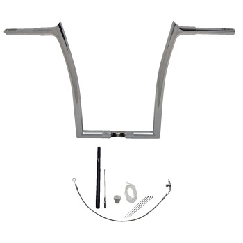 Fat Baggers, Inc. - Fat Baggers, Inc. 1-1/4in. EZ Install Pointed Top Handlebar Kit - Chrome - 919916
