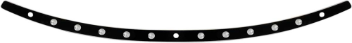 Memphis Shades - Memphis Shades Stainless Steel Dished Windshield Trim - Black Contrast - MEB0972