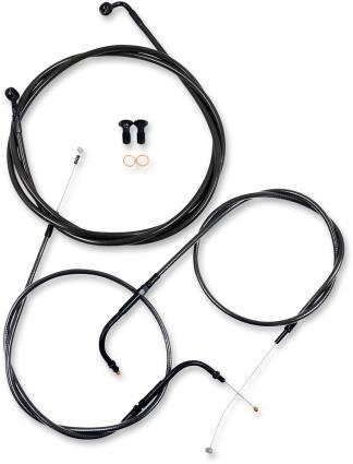 LA Choppers - LA Choppers Cable/Brake Line Kit - 15-17in. Ape Hangers - LA-8321KT-16B