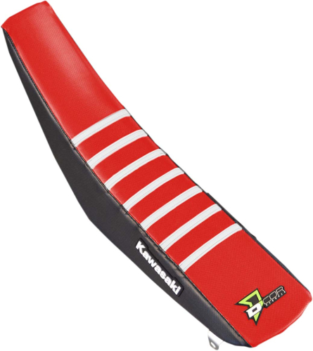 DCOR - DCOR Factory Reinforced Seat Cover - Black/Red/White Ribs - 30-20-473