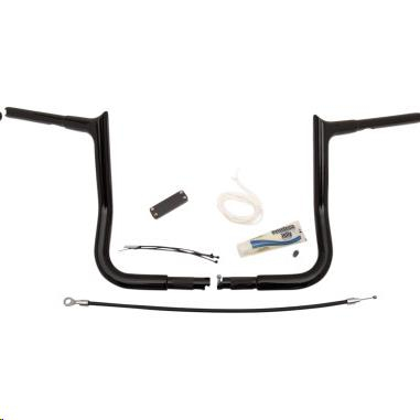Fat Baggers, Inc. - Fat Baggers, Inc. 1-1/4in. EZ Install Handlebar Kit with Pointed Top Handlebars - Gloss Black - 909112-B