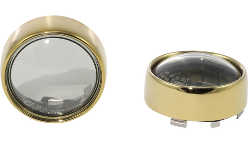 Custom Dynamics - Custom Dynamics Bullet Bezels For ProBEAM Turn Signals - Gold - PB-B-BEZ-GS