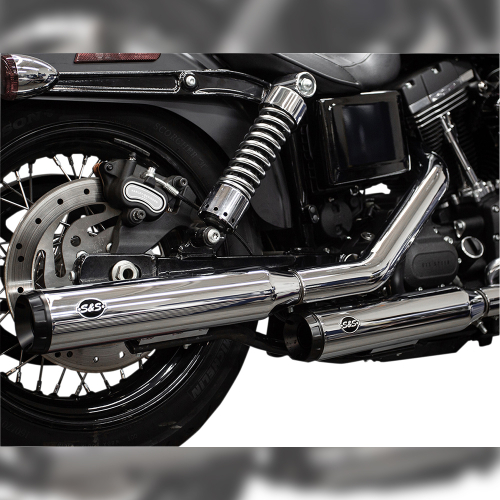 S&S Cycle - S&S Cycle Grand National Slip-On Mufflers - Chrome - 550-0719