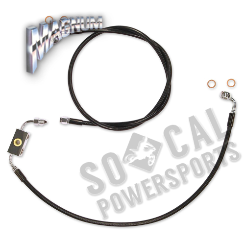 Magnum - Magnum Black Coated XR Stainless Front Brakeline Kit - 34in. Upper Brake Length - SBC1316-34