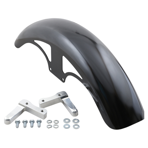 Klock Werks - Klock Werks Hugger Series Front Fenders With Mounting Blocks - P-Tom - KW05-01-0493-R