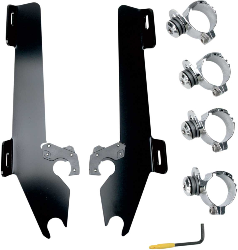 Memphis Shades - Memphis Shades Trigger-Lock Mount Kit for Batwing Fairing - Black - MEK1946