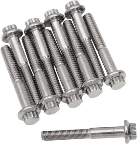 Diamond Engineering - Diamond Engineering 12-Point Stainless Steel Coarse Thread Bolt Refill Packs - 1/4in.-20 x 1 3/4in. - TC0416HP-10