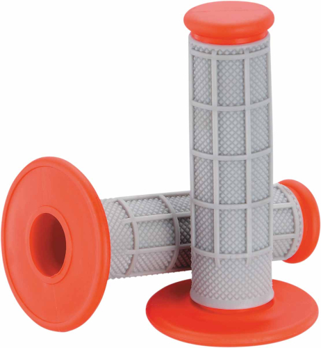 Moose Racing - Moose Racing Qualifier Half Waffle Grips - Gray/Red - 1MG0715-ERM